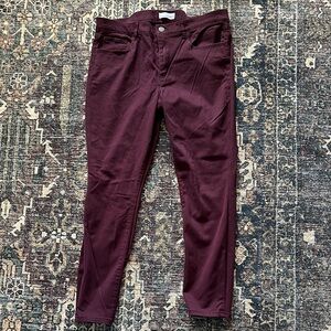 Burgundy Skinny Jeans